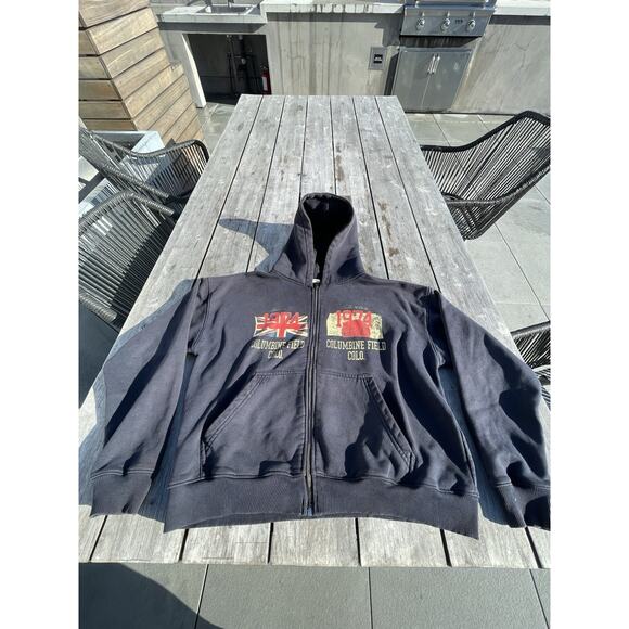 74 is War Other - Vintage 1974 “WAR” Columbine Field Colorado Zip Up Hoodie Rare